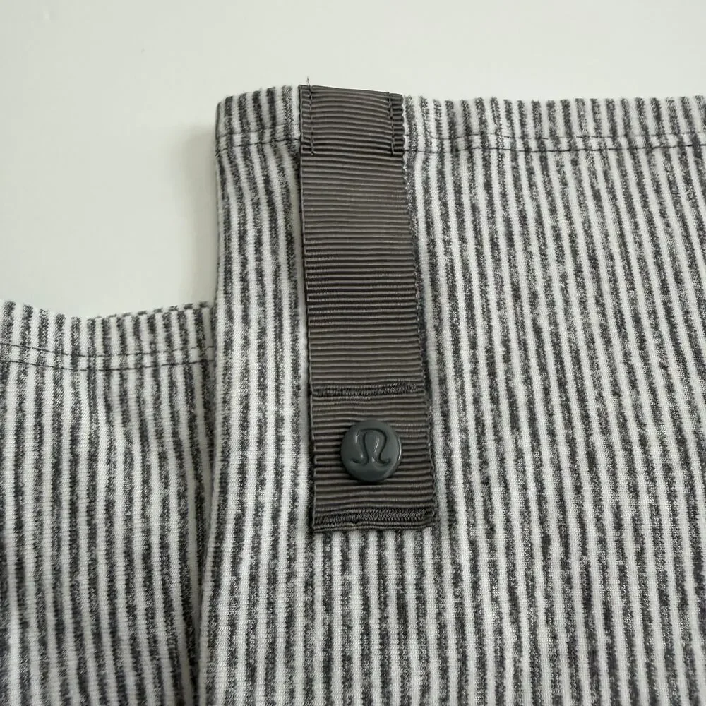 Lululemon Vinyasa Wrap multiway scarf gray white mini stripe